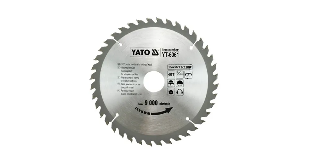 Kedvezményes ár YATO 6061 KÖRFŰRÉSZTÁRCSA D184*30/40FOG FÁHOZ