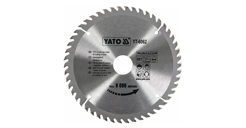Szezonális akció YATO 6062 KÖRFŰRÉSZTÁRCSA D184*30/50FOG FÁHOZ