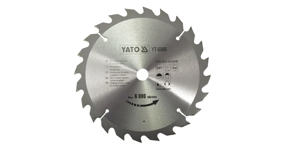 Gyors kiszállítás YATO 6066 KÖRFŰRÉSZTÁRCSA D205*18/24FOG FÁHOZ