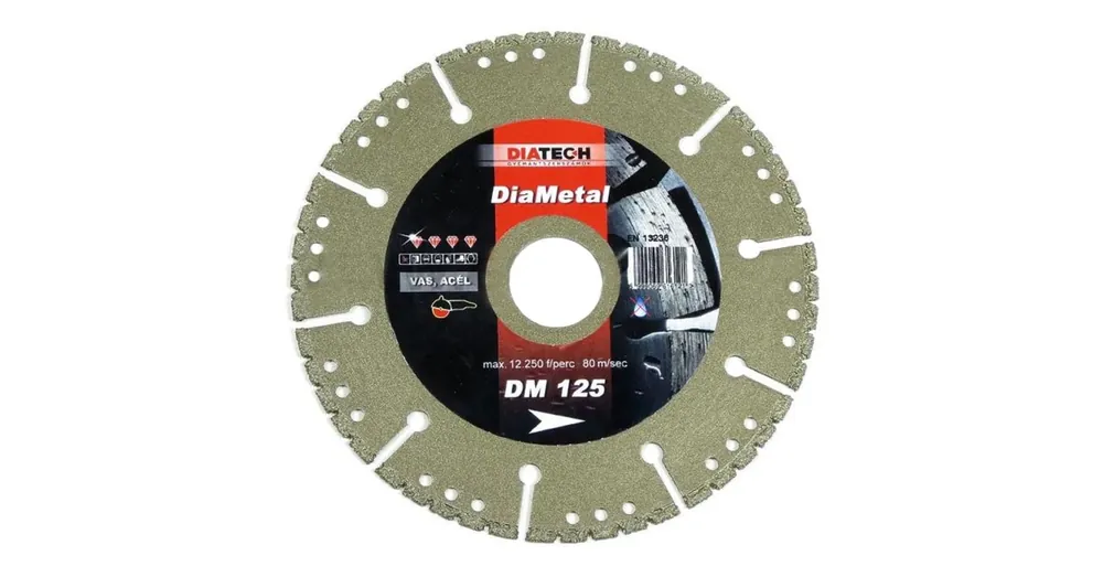 Bestseller DIATECH DM125 VÁGÓKORONG SZEGMENS D125*22,2 DIAMETAL GYÉMÁNTSZEMCSÉS