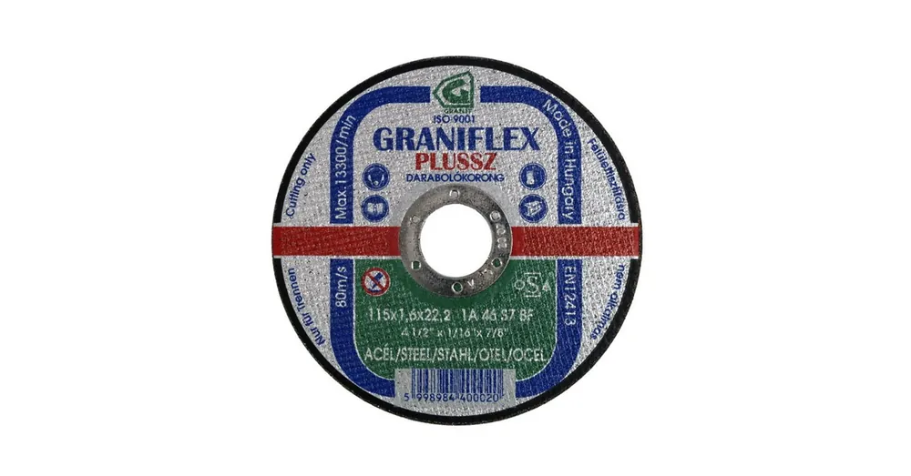 VÁGÓKORONG ACÉLHOZ D115*1.0A 22LYUK 1A 60 T8 BF T41 LAPOS GRANIT-GRANIFLEX Kedvezményes ár