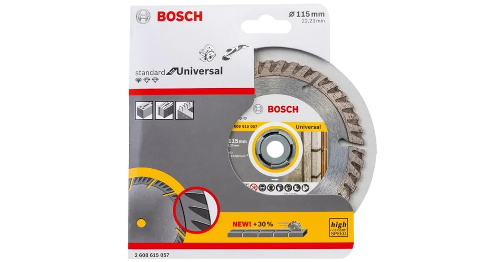 BOSCH 2608615057 GYÉMÁNTSZEM. VÁGÓKORONG D115 22FURAT UNIVERZÁL Végkiárusítás
