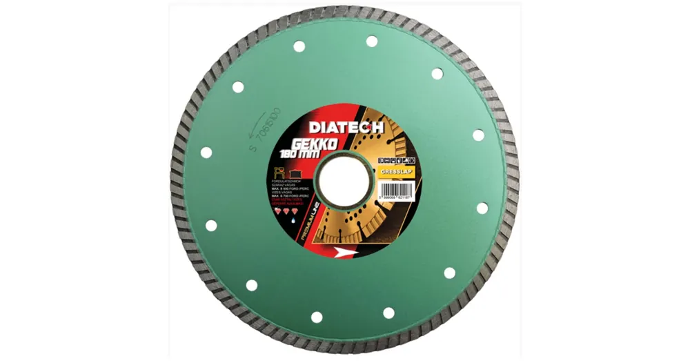 Legjobb ár DIATECH GK180 VÁGÓKORONG TURBO D180*30/25,4 GEKKO GYÉMÁNTSZEMCSÉS
