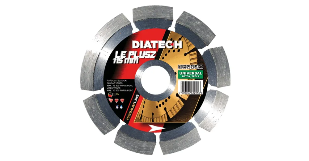 Népszerű DIATECH LE115P VÁGÓKORONG SZEGMENS D115*22,2 LE PLUSZ GYÉMÁNTSZEMCSÉS