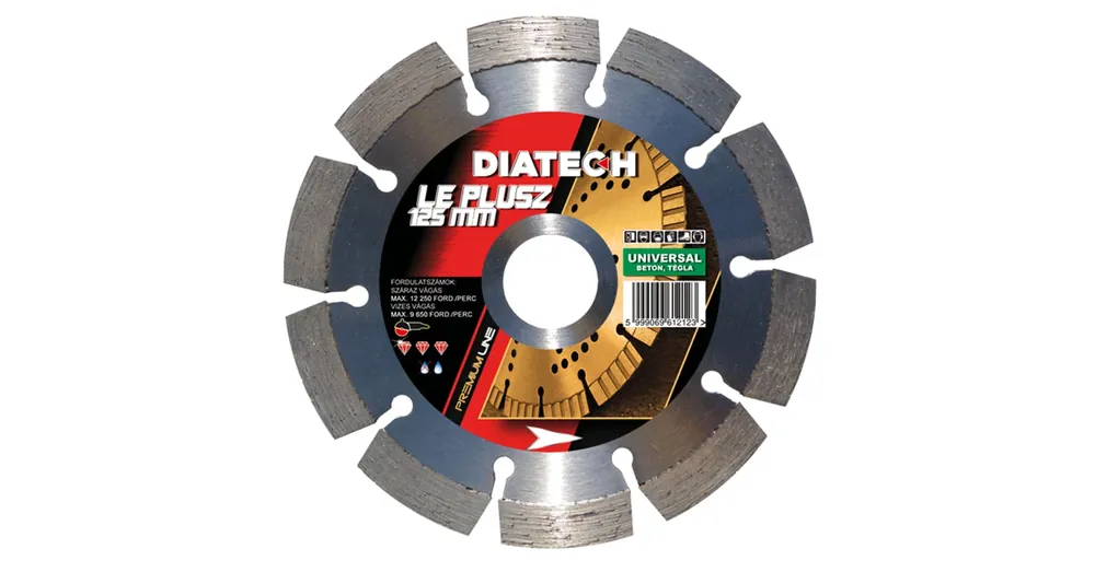 DIATECH LE125P VÁGÓKORONG SZEGMENS D125*22,2 LE PLUSZ GYÉMÁNTSZEMCSÉS Gyors szállítás