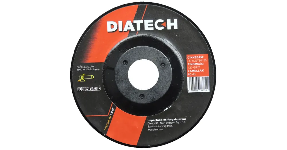Olcsó DIATECH LGYCST80120 CSISZOLÓTÁRCSA D115*22.2 GYÉMÁNTSZEMCSÉS 80 LAMELLA