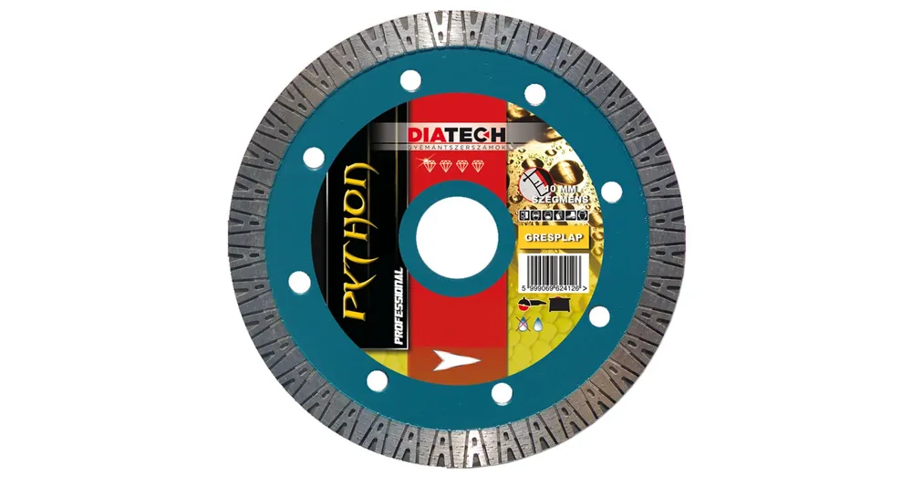 DIATECH PT125 VÁGÓKORONG TURBO D125*22,2 PYTHON GYÉMÁNTSZEMCSÉS Olcsó