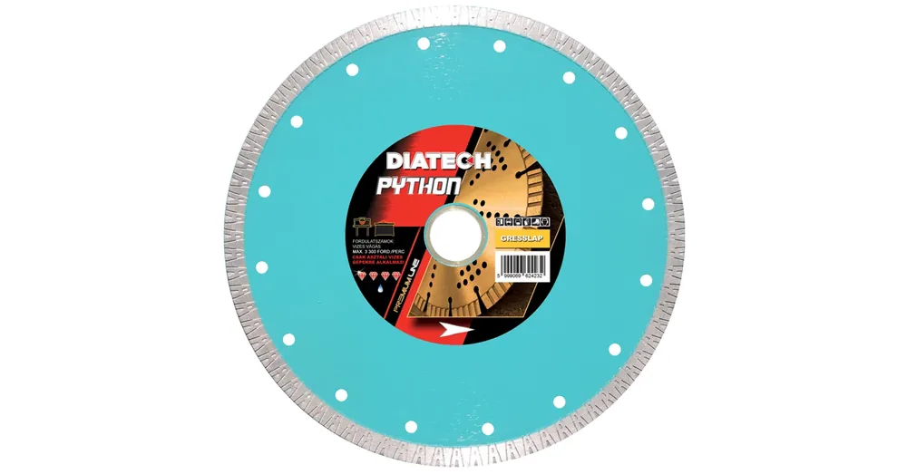 DIATECH PT200 VÁGÓKORONG TURBO D200*10/25.4 PYTHON GYÉMÁNTSZEMCSÉS Szezonális akció