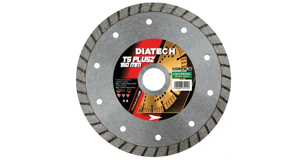 DIATECH TS150P VÁGÓKORONG TURBO D150*22,2 TS PLUSZ GYÉMÁNTSZEMCSÉS Akciós ár