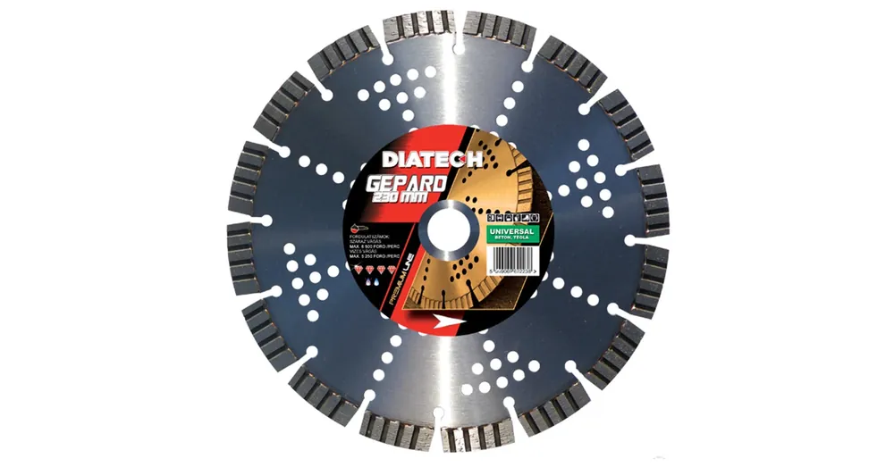 DIATECH GE230 VÁGÓKORONG TURBO D230*22,2 GEPARD GYÉMÁNTSZEMCSÉS Gyors szállítás