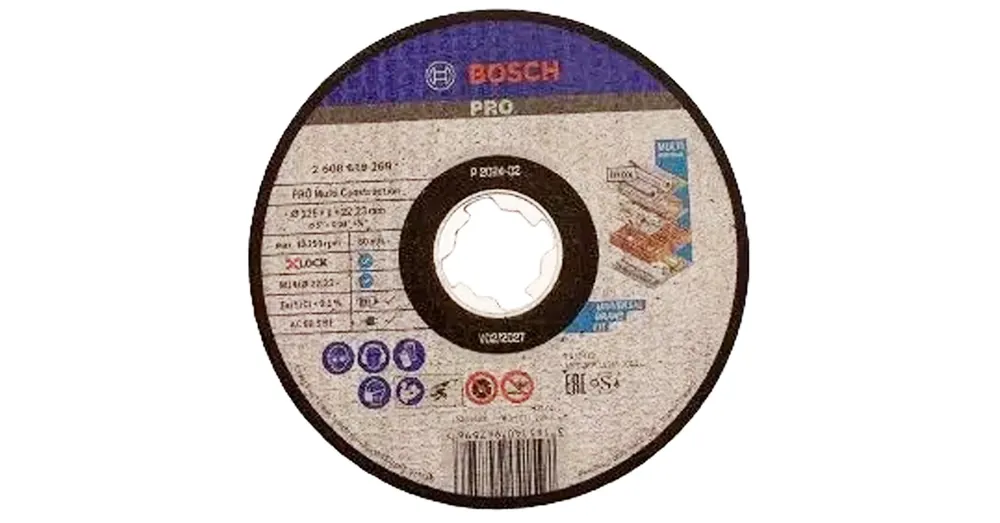 BOSCH 2608619269 VÁGÓKORONG KŐ, FÉM D125*1.0 XLOCK GYORSBEFOGÁS ACS60V T41 Árcsökkenés