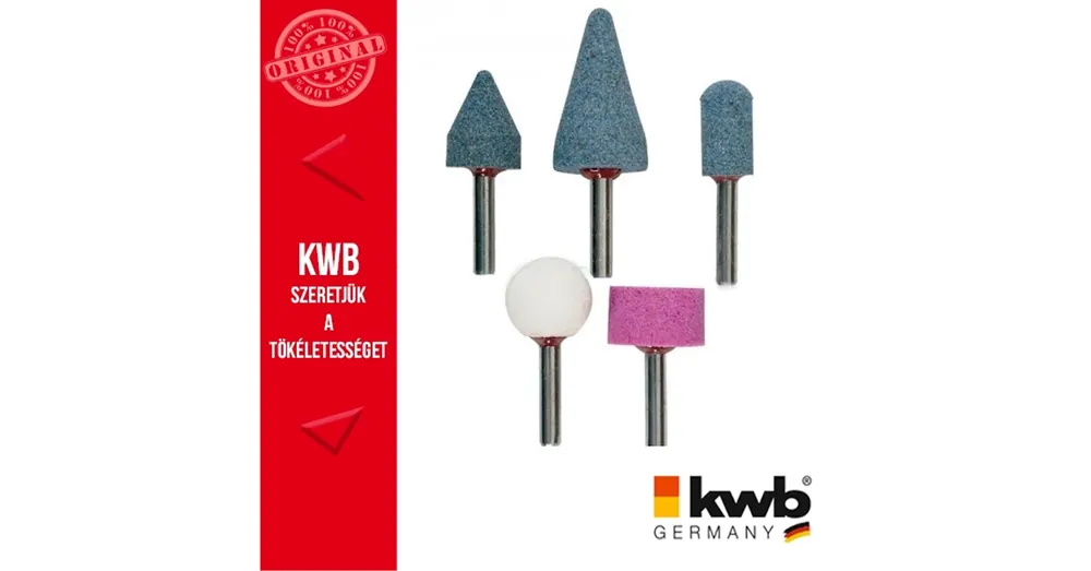 KÖSZÖRŰKŐ KÉSZLET 5DB ALU.OXID HENG. 6mm befogás KWB 49510000 Utolsó esély