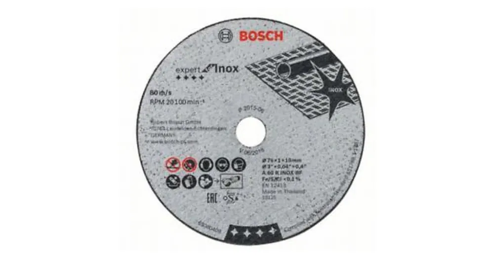 BOSCH 2608601520 VÁGÓKORONG INOXHOZ D076*1.0Q 10LYUK 5DB/DOBOZ A60R INOX BF Legnépszerűbb