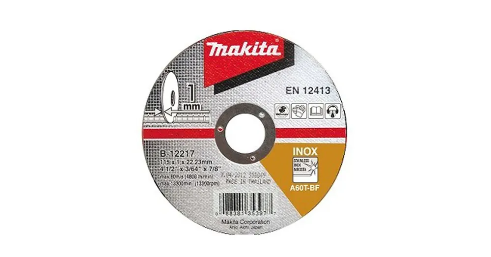 MAKITA B-12217 VÁGÓKORONG INOXHOZ D115*1.0Q 22LYUK A60T-BF T41 LAPOS Olcsó