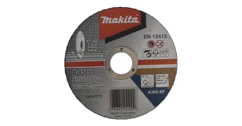 MAKITA B-45755 VÁGÓKORONG INOXHOZ D115*1.6Q 22LYUK A36S-BF T41 LAPOS Vásárlói kedvenc