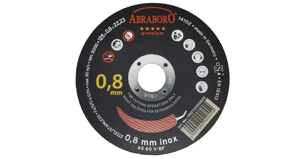 VÁGÓKORONG INOXHOZ D125*0.8Q 22LYUK AS60V T41 LAPOS CHILI IMPORT Népszerű