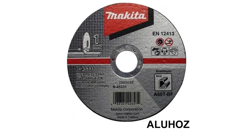 MAKITA B-45331 VÁGÓKORONG ALUHOZ D125*1.0ALU 22LYUK A60T-BF T41 LAPOS Akció