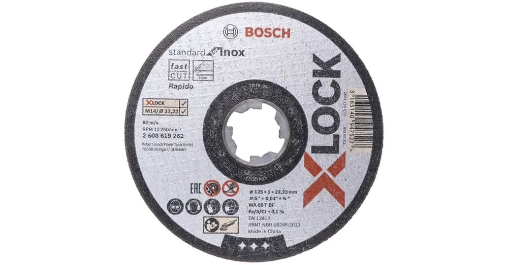 BOSCH 2608619262 VÁGÓKORONG INOXHOZ D125*1.0Q XLOCK GYORSBEFOGÁS Különleges ajánlat