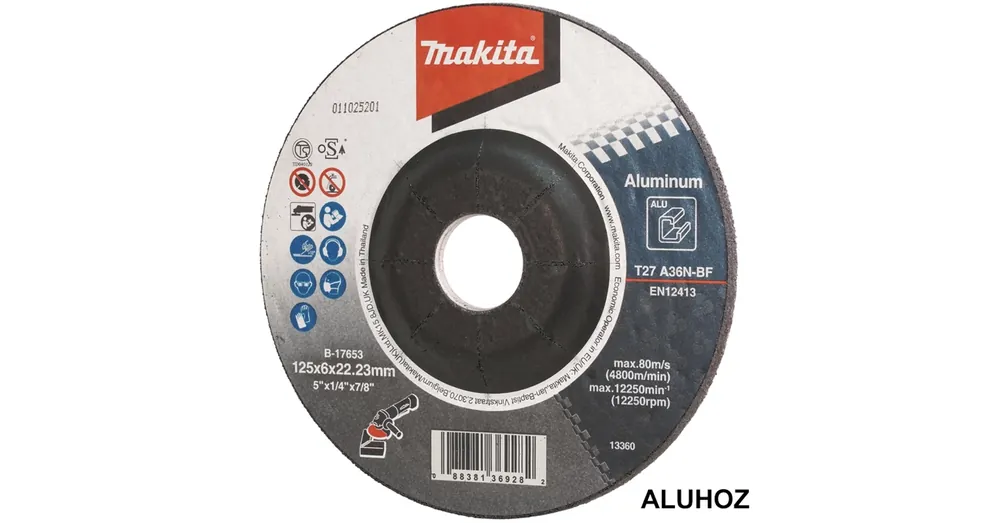 MAKITA B-17653 TISZTÍTÓKORONG ALUHOZ D125*6.0 22LYUK Azonnal elérhető