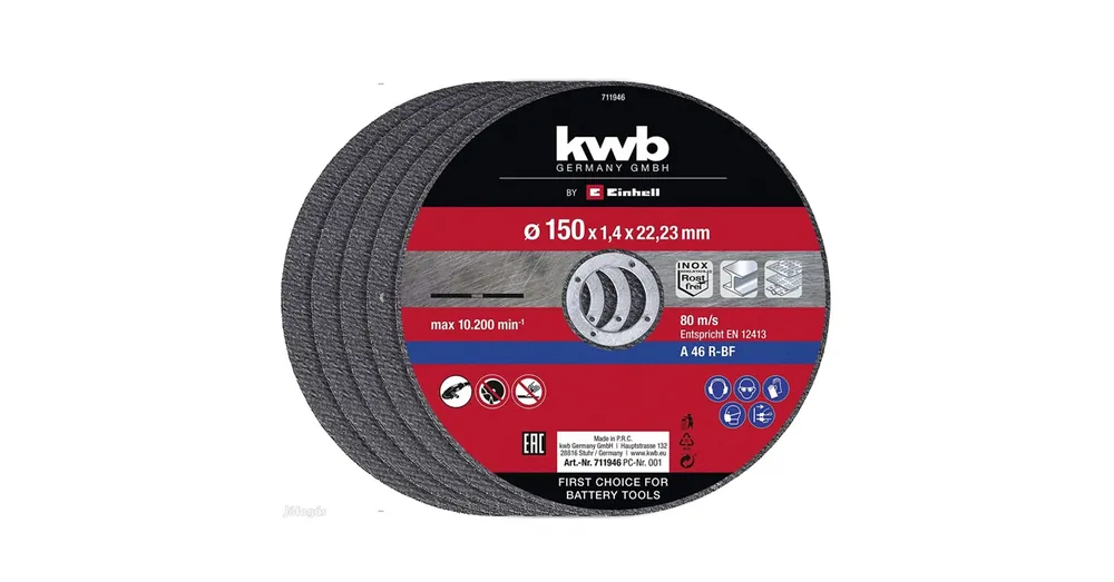 Azonnal elérhető VÁGÓKORONG ACÉLHOZ D150*1.4 A 46 R-BF 5DB/CSOMAG T41 LAPOS KWB 49711946