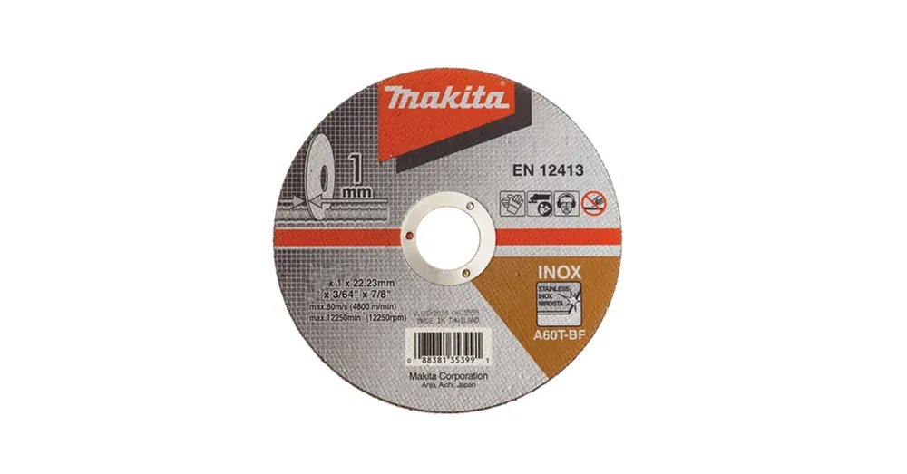 Legkelendőbb MAKITA B-12251 VÁGÓKORONG INOXHOZ D150*1.6Q 22LYUK A60T-BF T41 LAPOS