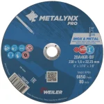 Vásárlói kedvenc VÁGÓKORONG INOX-ACÉL D230*1.6Q 22LYUK 20A46R-BF METALYNX PRO 388239