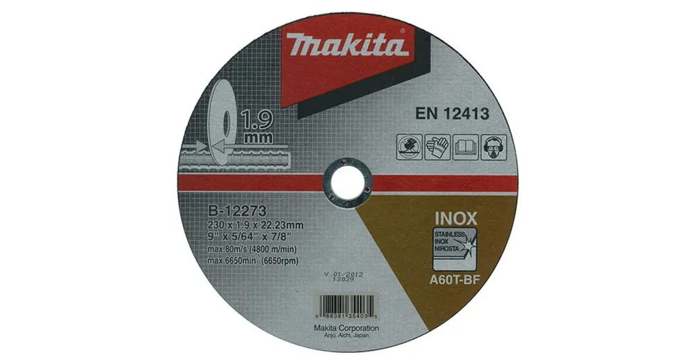 Újdonság MAKITA E-13764 VÁGÓKORONG INOXHOZ D230*1.9Q 22LYUK A60T-BF T41 LAPOS
