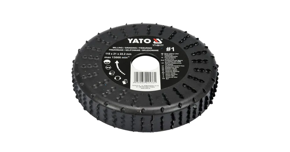 YATO 59177 CSISZOLÓTÁRCSA D118*22*21 NR1 FA, SEJTBETON, MŰANYAG, GIPSZ Árengedmény