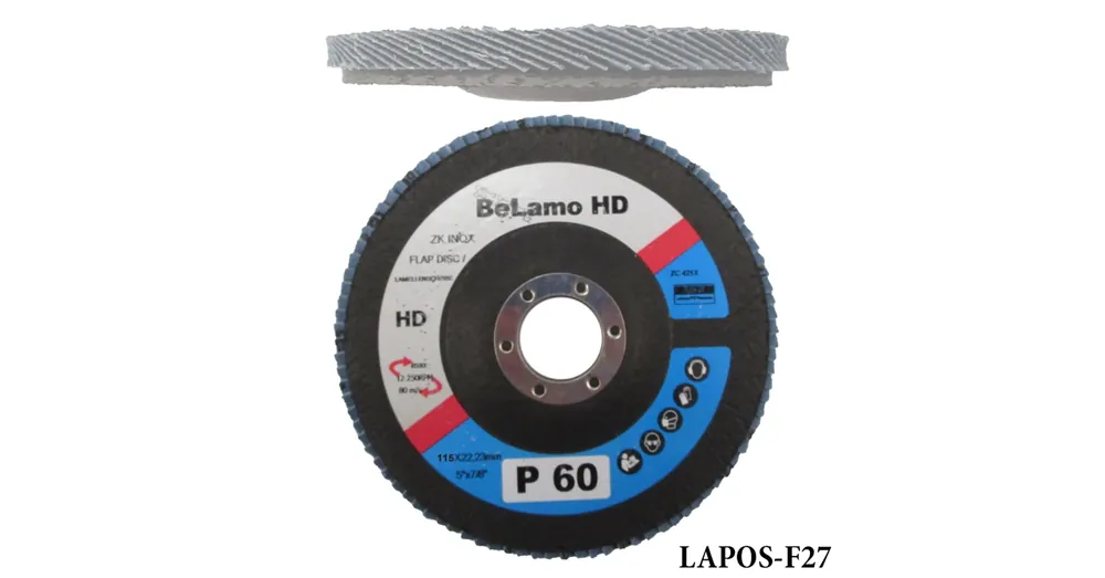Árengedmény LAMELLÁS CSISZOLÓTÁRCSA LAPOS D115ZK60 LAMOFLEX INOX F27 BELAMO HD