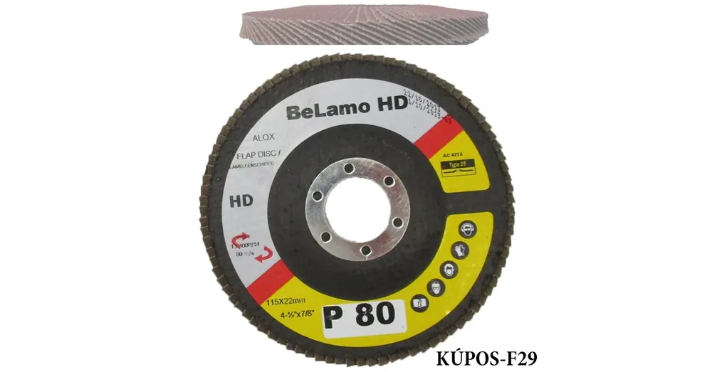 LAMELLÁS CSISZOLÓTÁRCSA KÚPOS D115/A80 LAMOFLEX FÉM-FA F29 BELAMO HD BLAH115809 Népszerű