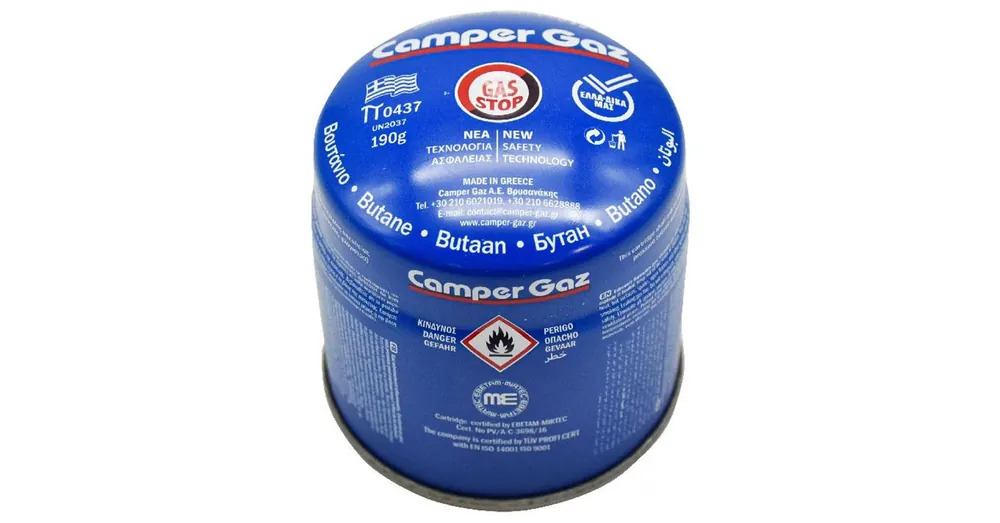 GÁZPATRON KEMPING 190GR PROPANE/BUTAN 1300 CELSIUS PROVIDUS-OXITURBO Rendeld meg most