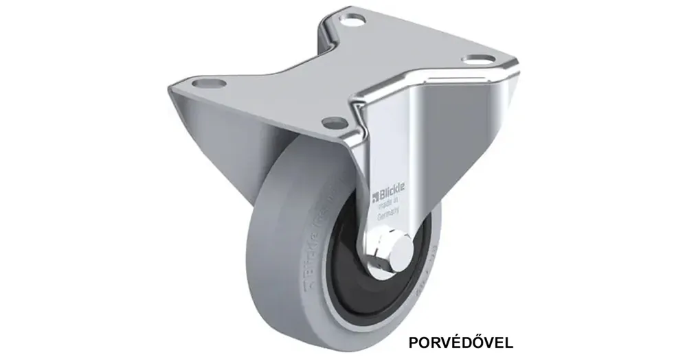 KERÉK TÖMÖRGUMI FIX VILLÁS D80 POLIAM. F.TB 140KG G.CSAP BLICKLE B-POEV 80KF-SG Biztonságos fizetés