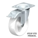 Exkluzív ajánlat KERÉK POLIAMID BEÁLLÓ FÉKES D80 VILLÁS SIKLÓCSAPÁ TB 150Kg BLICKLE LE-PO 80G-FI