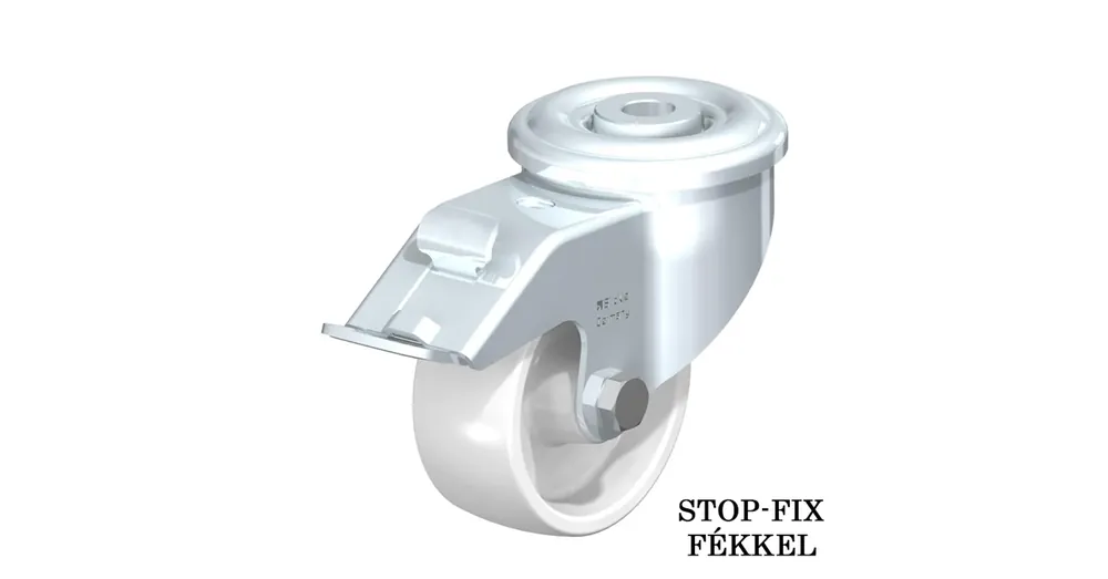 Árengedmény KERÉK POLIAMID HÁTFURAT BEÁLLÓ D080 FÉKES SIKLÓCSAPÁGYAS BLICKLE LER-PO 80G-FI