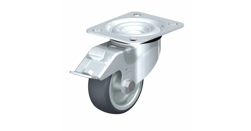 Utolsó esély KERÉK MŰSZER BEÁLLÓ FÉKES D80 SZÜRKEGUMIS TALPAS TB100KG BLICKLE LE-TPA 80G-FI