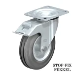 Outlet KERÉK TÖMÖRGUMIS BEÁLLÓ FÉKES D80 VILL TŰGÖ ACÉLFELNTB 50Kg BLICKLE LE-VE 80R-FI