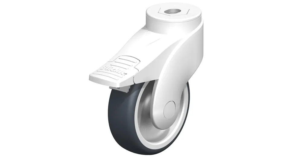 KERÉK TÖMÖRGUMIS BEÁLLÓ FÉKES D101 SZÜRKE HÁTFURATOS BLICKLE LWK-TPA 101K-11-FI-FK Szuper akció