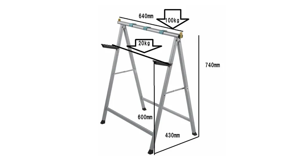 Expressz szállítás WOLFCRAFT 6905000 TÁMASZTÓBAK 735mm TÖBBFUNKCIÓS